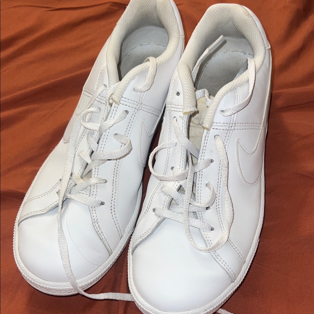 Nike White Leather Low-Top Sneakers